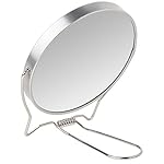Goody Two-Sided Makeup Mirror with Stand - 1X and 3X Dual Sided Magnification - Lightweight & Portable Table Top Magnifying Vanity Mirror - Image 2