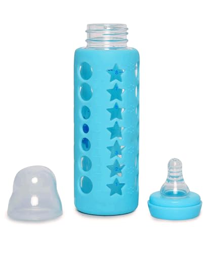 Image of Feeding Bottle for Baby /Feeder for Newborn | Super Soft Flow Control & Anti Colic Nipple for Infants /Toddlers - Blue (240ml)