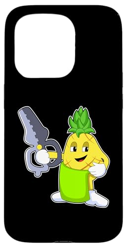 パイナップル 美容師 はさみ スマホケース iPhone 15 Pro 用