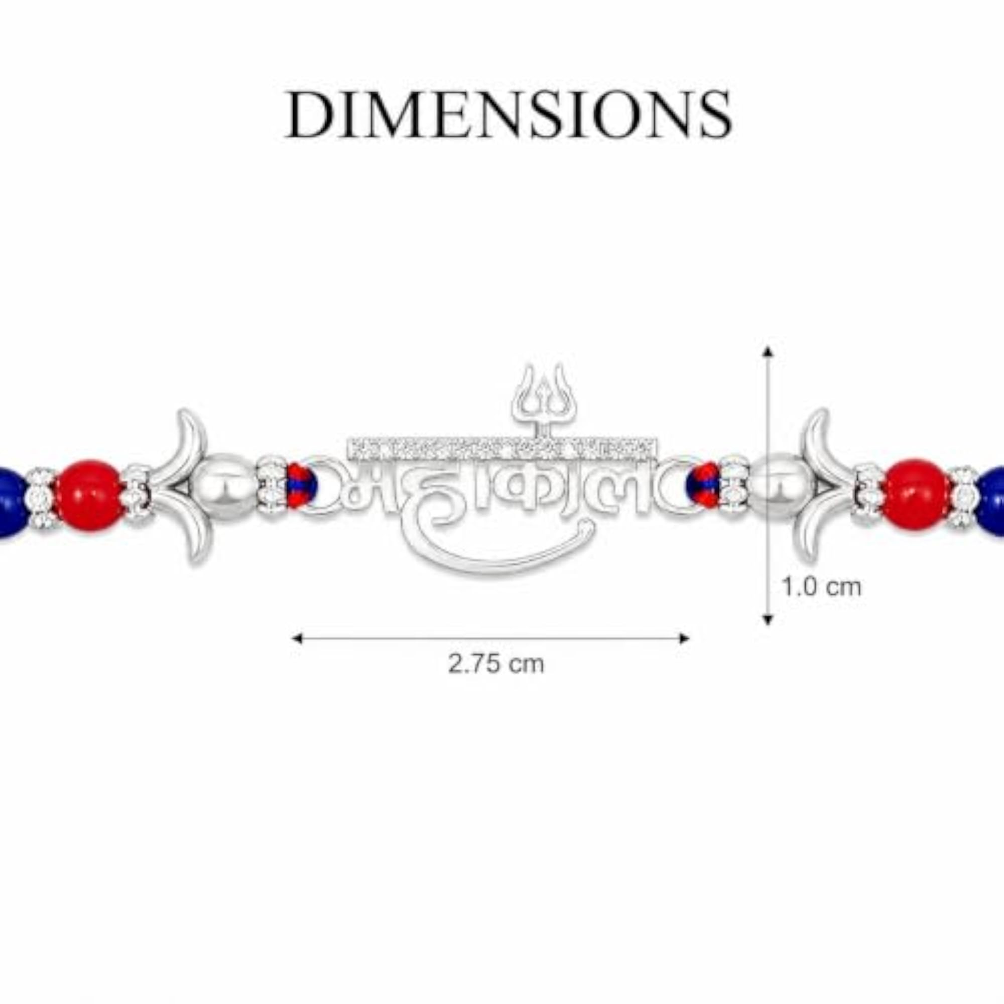 Premium 925 Sterling Silver Mahakal Rakhi for Brother