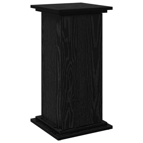 Nqyjm Expositor de plantas con estante de aspecto de roble negro, 31 x 30 x 60 cm, estantería para plantas de interior, escalera de flores para salón, balcón, jardín