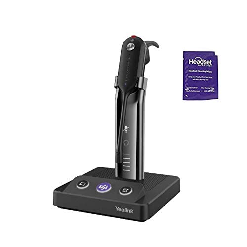 Yealink WH63 Convertible UC Wireless Headset Bundle with Headset Advisor Wipe (Renewed)