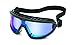 Gateway Safety 4589F Wheelz Stylish and Comfortable Safety Goggle, Blue Mirror Anti-Fog Lens, Black Frame