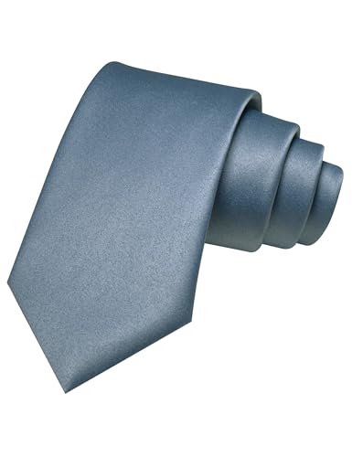 JEMYGINS Grey Tie Silk Necktie for Men Business and Wedding
