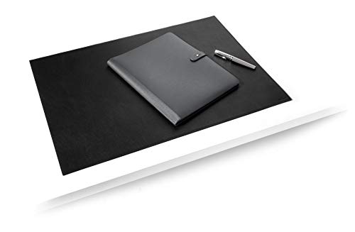 Durable 730501 schrijfblok van hoogwaardig zacht leer, 650 x 450 mm, slipvast, made in Germany, zwart.