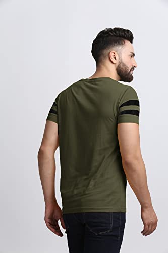 Image of RodZen Men's Cotton Regular Fit Striped T-Shirts (Pack of 2)