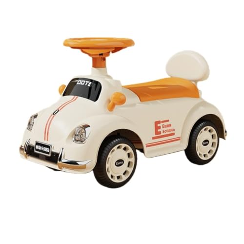 Negosu 音楽とライト付きの子供用スクーターの誕生日プレゼント漫画車 乗用玩具 足けり乗用 レトロカー クラシックカー 子供 車足こぎ、音楽と光とともにレトロカー、子供用車、1歳から6歳までのスイングカー、学習用歩行玩具、誕生日プレゼントライト付き滑空