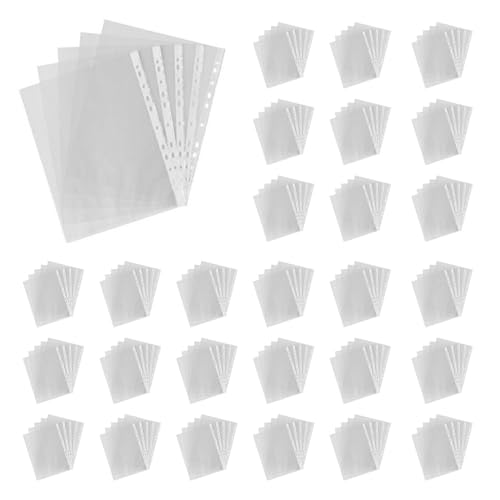 Pochettes perforées A4 en plastique pour organiser les cours des enfants et recettes de cuisine