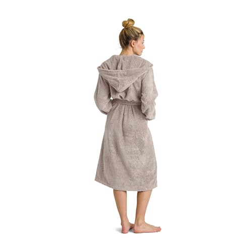 Möve Superwuschel Bademantel mit Kapuze, Größe L, Cashmere