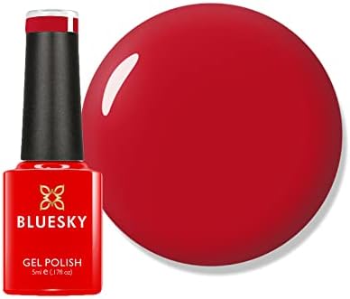 Bluesky Gel Nail Polish, Pillar Box Red - D160, Red, Long Lasting, Chip Resistant, 5ml (Requires Drying Under UV LED Lamp)