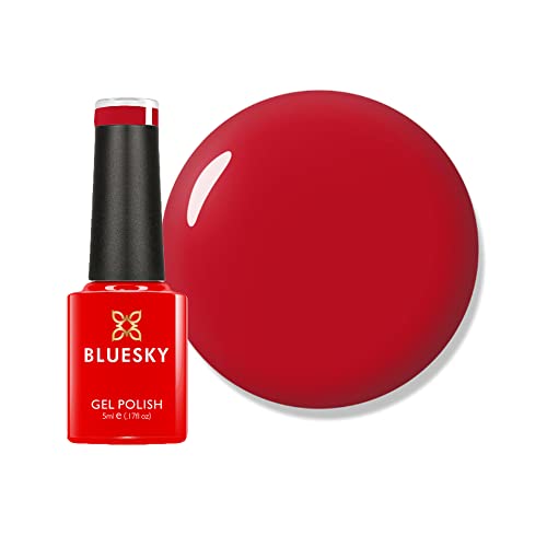 Bluesky Gel Nail Polish Pillar Box Red - D160 Red Long Lasting Chip Resistant 5ml (Requires Drying Under UV LED Lamp)
