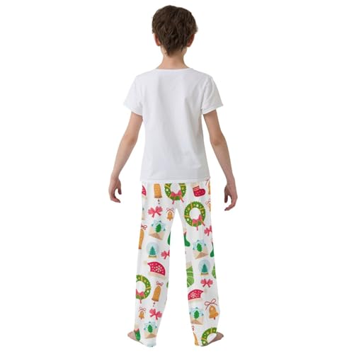 Boys' Pants Christmas Xmas Cartoon Holiday Long Bottoms Jogger Pants Elastic Waist Trousers with Pockets S-XL3