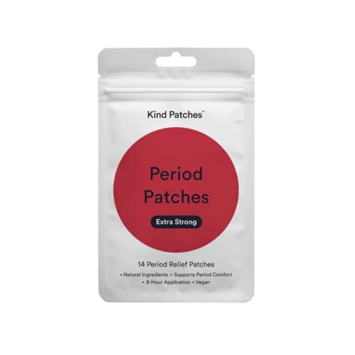 Kind Patches | Period Patches - Extra Strong | Period Relief | Botanical Plant-Based Formula with Chamomile Extract & Eucalyptus Oil | 14 Vegan Patches