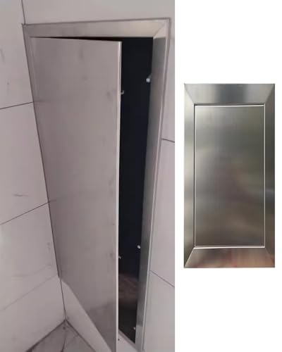 Trappe de Visite Cache-vis en Acier Inoxydable pour Panneau D'accès à La Baignoire, Trappe D'inspection de Plomberie pour Cloison Sèche pour Salle de Bain D'appartement, Mur de Ventilation(400x800mm/1