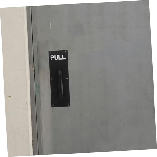 Poignée de porte push-pull acier inoxydable noir lot de 2 moderne - 5