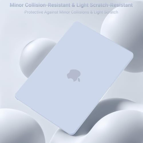 Image of MOSISO Compatible with MacBook Air 13 inch Case M5 2026 M4 2025 M3 M2 2024-2022 A3449 A3240 A3113 A2681,Hard Shell&Keyboard Cover&Screen Film&Pouch for MacBook Air 13.6 inch Case, Pastel Blue