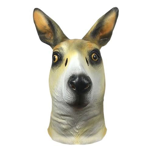 Generisch Realistische Känguru-vollkopf-latexmaske – Lustige Erwachsene Tier-cosplay-maske Für Halloween, Karneval, Kostümpartys, Kostüm-requisiten