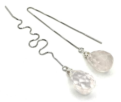Boucles d'oreilles quartz rose et argent 925 : l'excellence de la haute joaillerie italienne