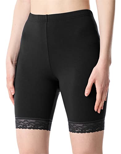 Bellivalini Leggings Corti con Pizzo Donna BLV50-216 (Nero, XS)