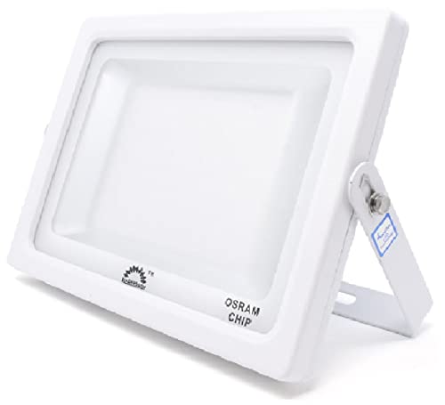 Foco LED Extraplano SPACE con 11000 Lúmenes IP65 Blanco · Proyector LED 100W 6500K Luz Blanca Fría con Chip LED OSRAM · Interior y exterior, Angulo de 100° Cover