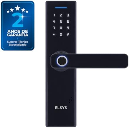 Fechadura Digital de Embutir com Biometria, Elsys, ESF-DE2000B, P...