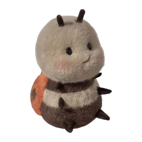 - Ladybug peluche animal de peluche sentado, expressão tímida brinquedo boneca bonito para decoração de Halloween casa sala de aula quarto
