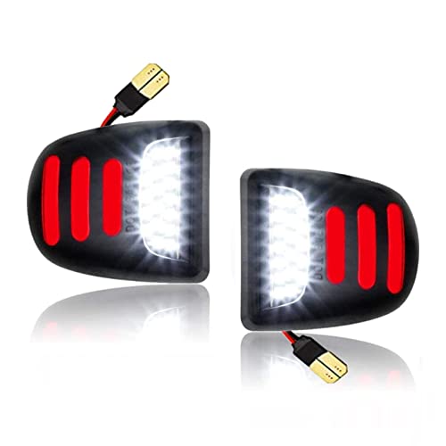 Bestview Led License Plate Light Tag Lamp Assembly - Tag Lights Led With Red Oled Neon Tube - Compatible With Chevy Silverado Suburban Tahoe Gmc Sierra 1500 2500 3500 Hd Escalade Ext, 2 Pieces #TOP4
