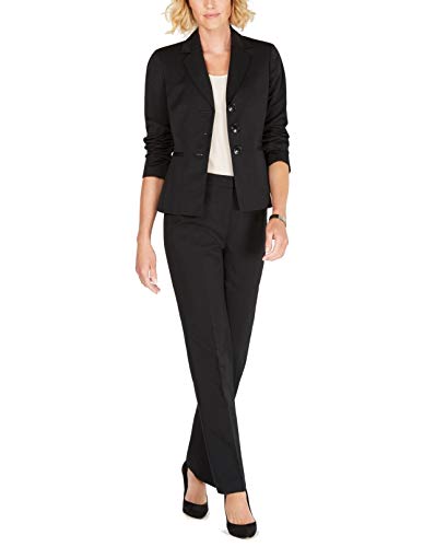 LE SUIT Women's Three-button Striped Pantsuit Two-Piece