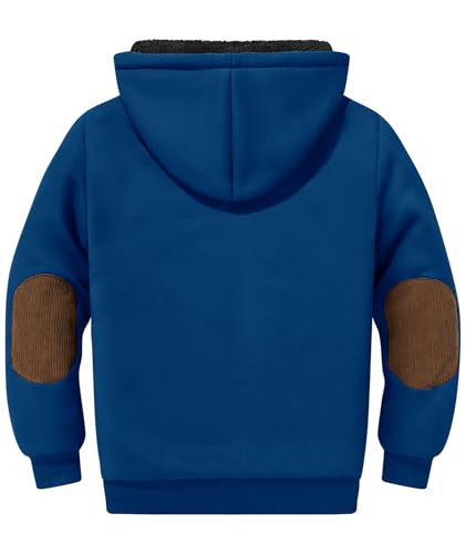 Image of SWISSWELL Unisex Boys Girls Fleece Hoodie Sherpa Lined Jacket Zip Up Hooded Sweatshirt Winter Outerwear for Kids