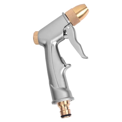 OROPADRE Garden Hose Spray Gun With Brass Nozzle - Heavy Duty, High Pressure Water Spray Nozzle for Plants Watering, Car Washing, Pet Showering