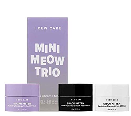 I DEW CARE Mini Meow Face Mask Trio Set (Pack of 3 trial size products) - Blackhead Mask, Hydrating Face Mask and Face Mask Set, All You Need For Your Skin Care, Cruelty-free, Paraben-free