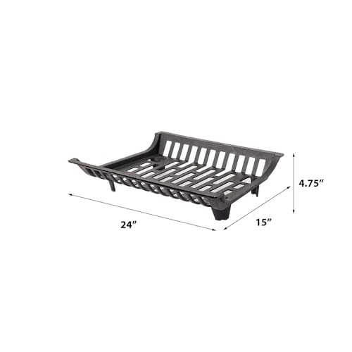 Modern Ember A00242BK Essen 24 Inch Cast Iron Fireplace Log Grate thumb #2
