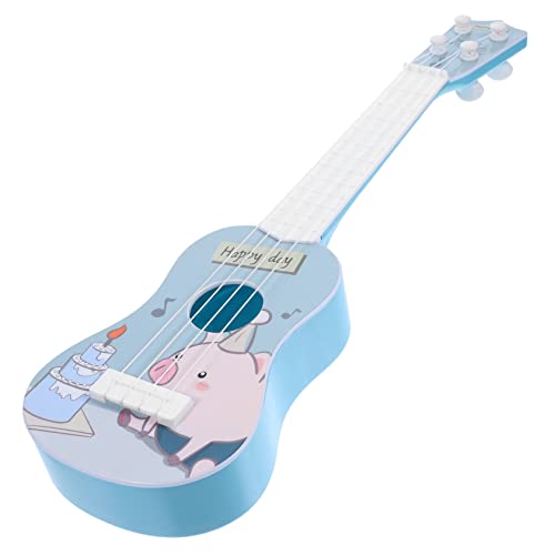 Milisten Ukelele Juguete Infantil para Niños Guitarra de Imitación Instrumento Musical Educativo Diseño Seguro Juguete de Aprendizaje para Cumpleaños Fiesta 1pieza