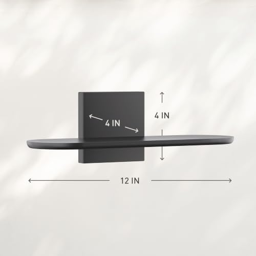 Command Decor Metal Wall Shelf, Matte Black, 1 Shelf, 8 Large Strips by Command - Used condition - Image 3