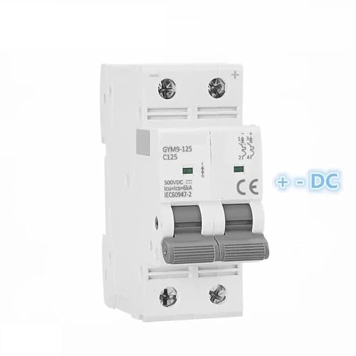 Mini disyuntor GYM9-125 DC de 1 polo 250VDC y 100A para protección de corriente continua 2