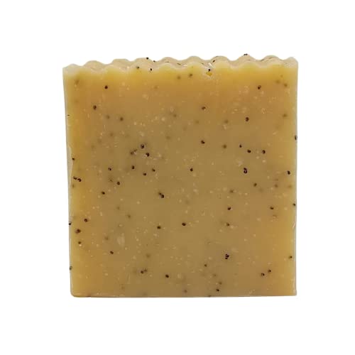 High Thyme Farmacy All-Natural Lemongrass Poppy Seed Soap - 5 Ounce Bar Of Handmade Lemongrass Soap With Turmeric – Moisturizing Essential Oil Soap - Organic Lye Soap – Exfoliating Aromatherapy Soap #TOP4