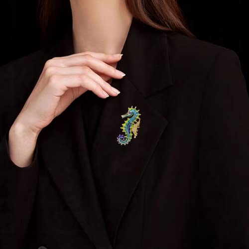 Image of Animal brooch Women's Fashion Unique Crystal Rhinestone Vintage Enamel Lapel Safety Pin, Clothing Jewelry Clothing Backpack Jacket Hat Decoration DIY