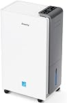 AEOCKY 4500 Sq.Ft Energy Star le plus efficace 2025 Déshumidificateur, Max 80 Déshumidificateur de compresseur intelligent Pinte/D avec tuyau de drainage, Humidistat intelligent, pour sous-sol,Chambre,Maison,Salle de bains