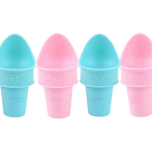 Flaroey Juego de Herramientas para Helados y Paletas, Cuchara para Helado, Juego de Miniconos de Cuchara Reutilizables, Horneado de Galletas de Plástico de Buen Agarre D