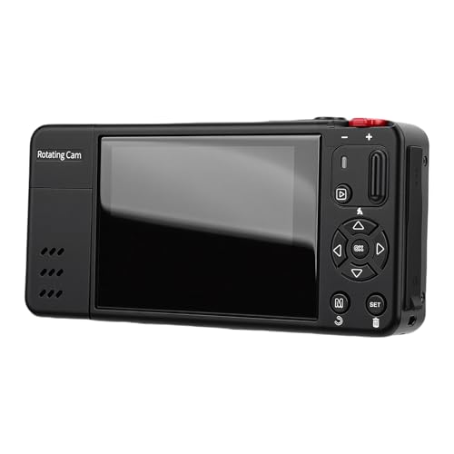 Fabater Cámara Digital 4K de 64 MP para fotografía, Zoom Digital de 18x, Lente con rotación de 270° y 16 filtros Divertidos. Cámara compacta y portátil para Principiantes, Viajes.