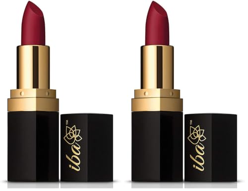 Image of Iba Long Stay Matte Lipstick for Women- M08 Burgundy Red, 4g | Creamy Matte Finish & Smooth Texture | Long-Lasting | Hydrated Lips | Enriched with Vitamin E | Intense Colour & Highly Pigmented | Lip Makeup