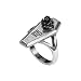Imagen de Alchemy Gothic Rip Rose Anillo Plateado XXS