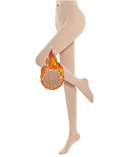 Yutdeng Medias Mujer Opaco Leggings Térmico Pantalones de Cachemira Grueso Legging Cálidas sin Costuras Tights de Invierno con Forro Leggins de Cintura Alta Elástico Cozy