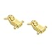MECCANIXITY Guitar Metal Roller String Tree Retainers String Guides Gold for Electric Guitar Bass with Screws 2pcs
