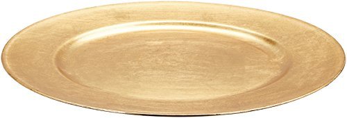 ChargeIt by Jay! Round Charger Plate, Gold , 13