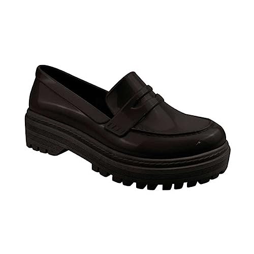 Mocassim Loafer Infanto-juvenil Feminino Tratorado Preto Luelua 121000-07