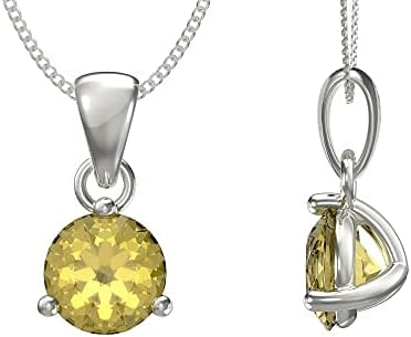 Aeon Birthstone Necklace - November Yellow Topaz