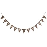 KIPETTO HAPPY BIRTHDAY Banner Burlap Bunting Banner Birthday Party Decoration