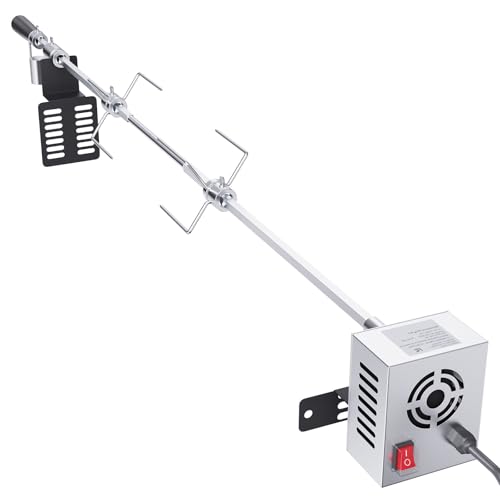 Happybuy Universal Grill Rotisserie Kit, 32"/39" Hexagon Spit Rod, Stainless