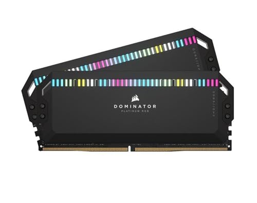 Image of Corsair Dominator Platinum RGB DDR5 32GB (2x16GB) 5600MHz C36 Intel Optimized Desktop Memory (Onboard Voltage Regulation, Patented CORSAIR DHX Cooling, 12 Ultra-Bright CAPELLIX RGB LEDs) Black